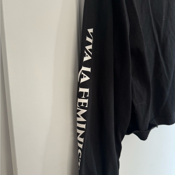 Plus Size 2X Forever 21 Black Long Sleeve Feminist Shirt - Picture 4 of 5